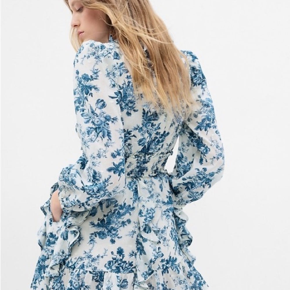 Gap x LoveshackFancy Blue Floral Dress